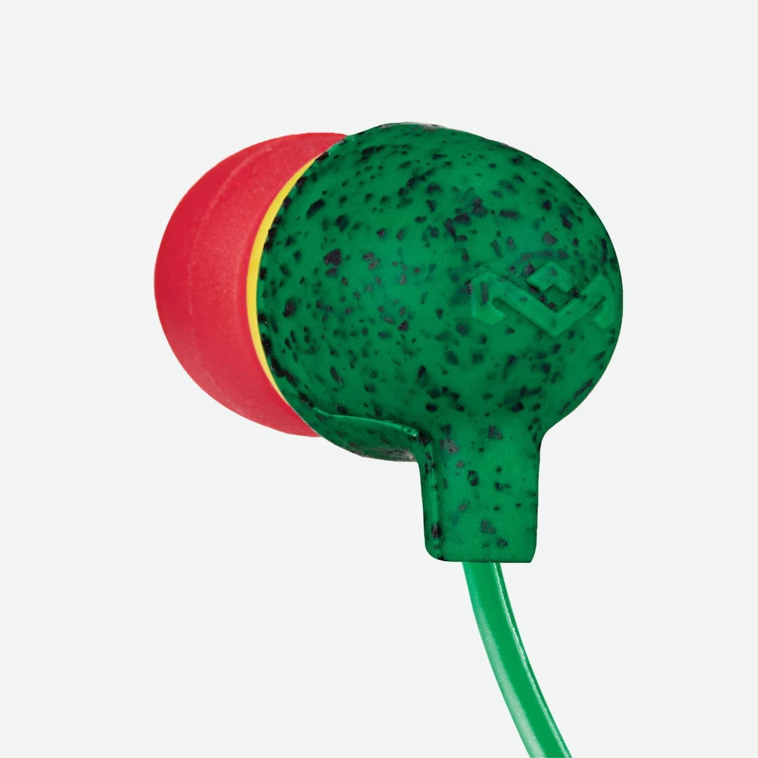House of Marley Little Bird In-Ear Headphones, In-Line Microphone Control Earphones, Noise Isolating 9 mm Driver, Earbuds Included in 2 Sizes for Lasting Comfort, Sustainably Crafted Sound- Rasta