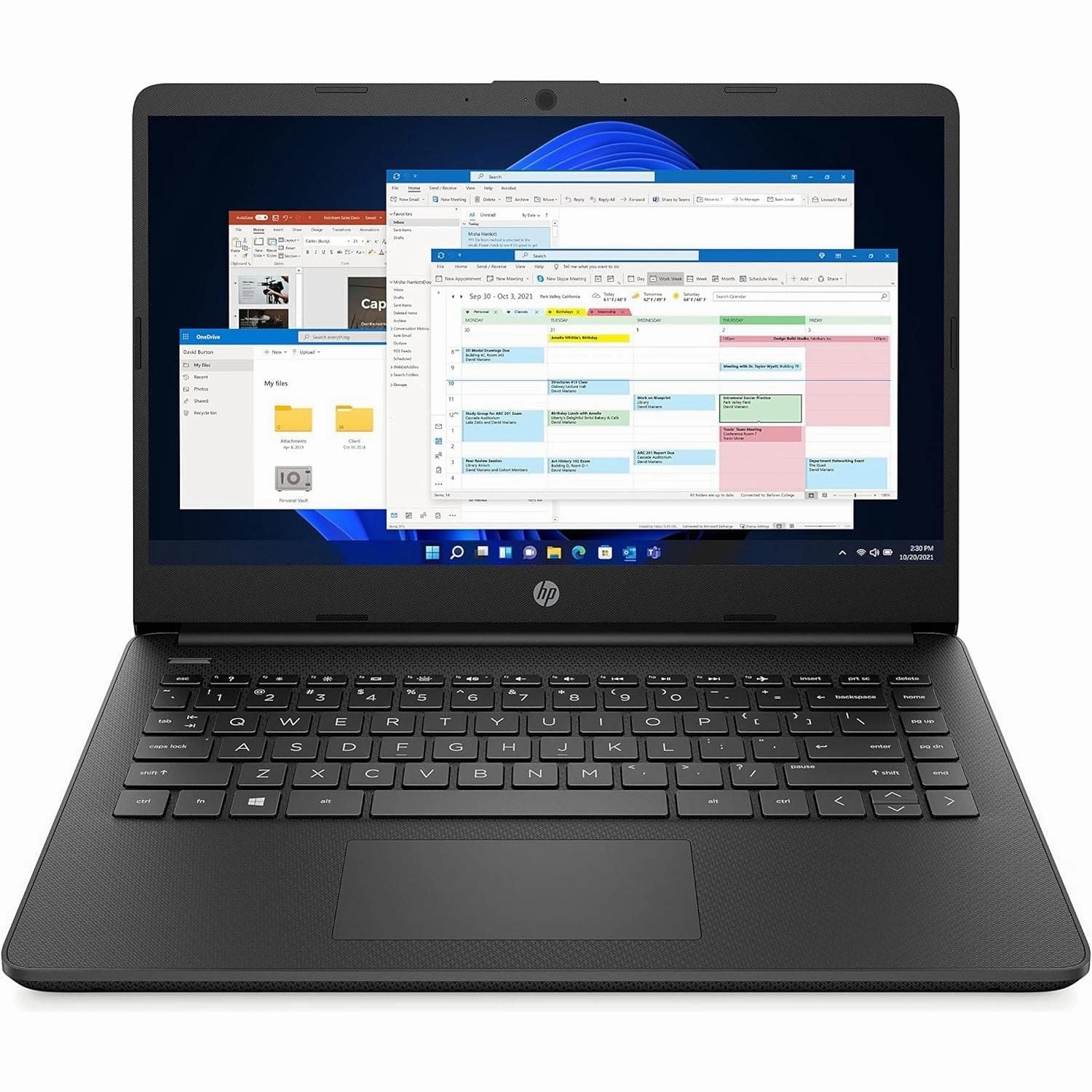 HP 14" Laptop 14s-fq0014na, AMD Athlon 3020e, 4GB RAM, 128GB SSD, FHD, Radeon Graphics, Windows 11 S Mode - Black