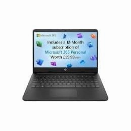 HP 14s-dq0034, Intel N4120, 4GB RAM, 128GB SSD, 14" Display, Black