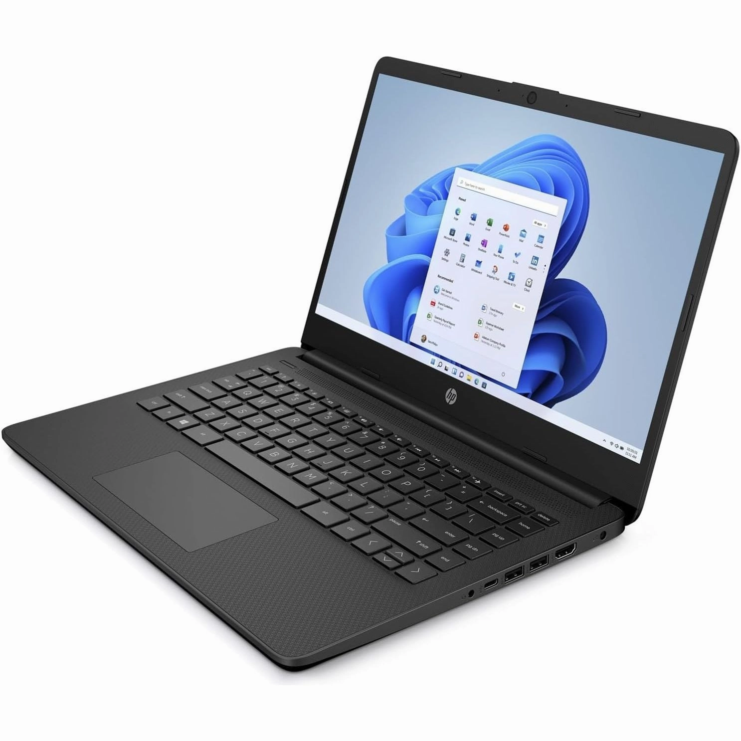 HP 14s-dq0034na 14" Laptop C Intel Celeron N4120, 4GB RAM, 128GB SSD, Windows 11, Black