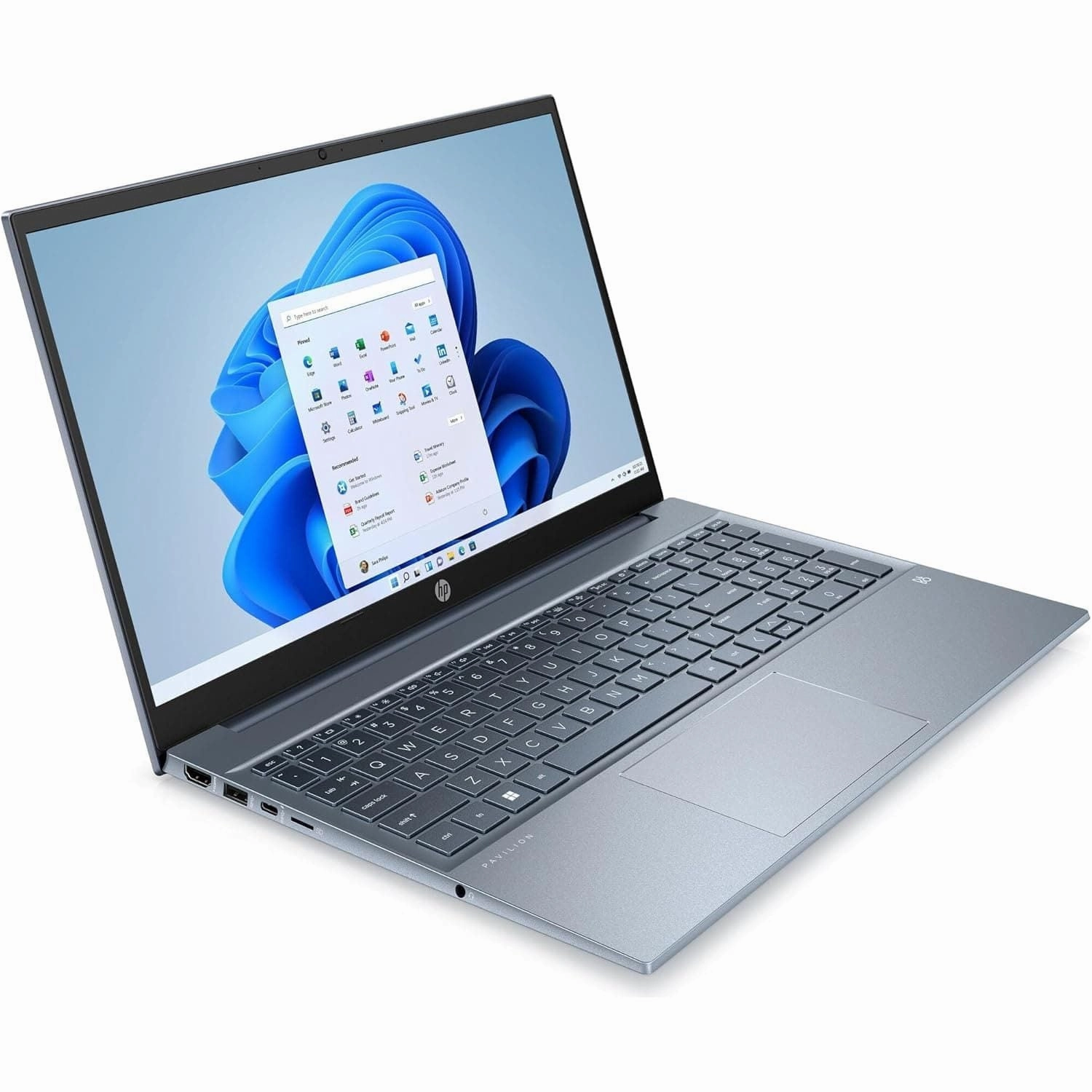 HP 15-EH1505 15" Touchscreen Laptop, AMD Ryzen 3 5300U, 8GB RAM, 256GB SSD, Windows 11, Blue