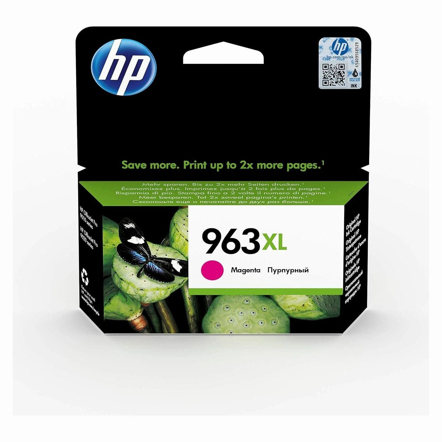 HP 3JA28AE 963XL High Yield Original Ink Cartridge, Magenta, Single Pack