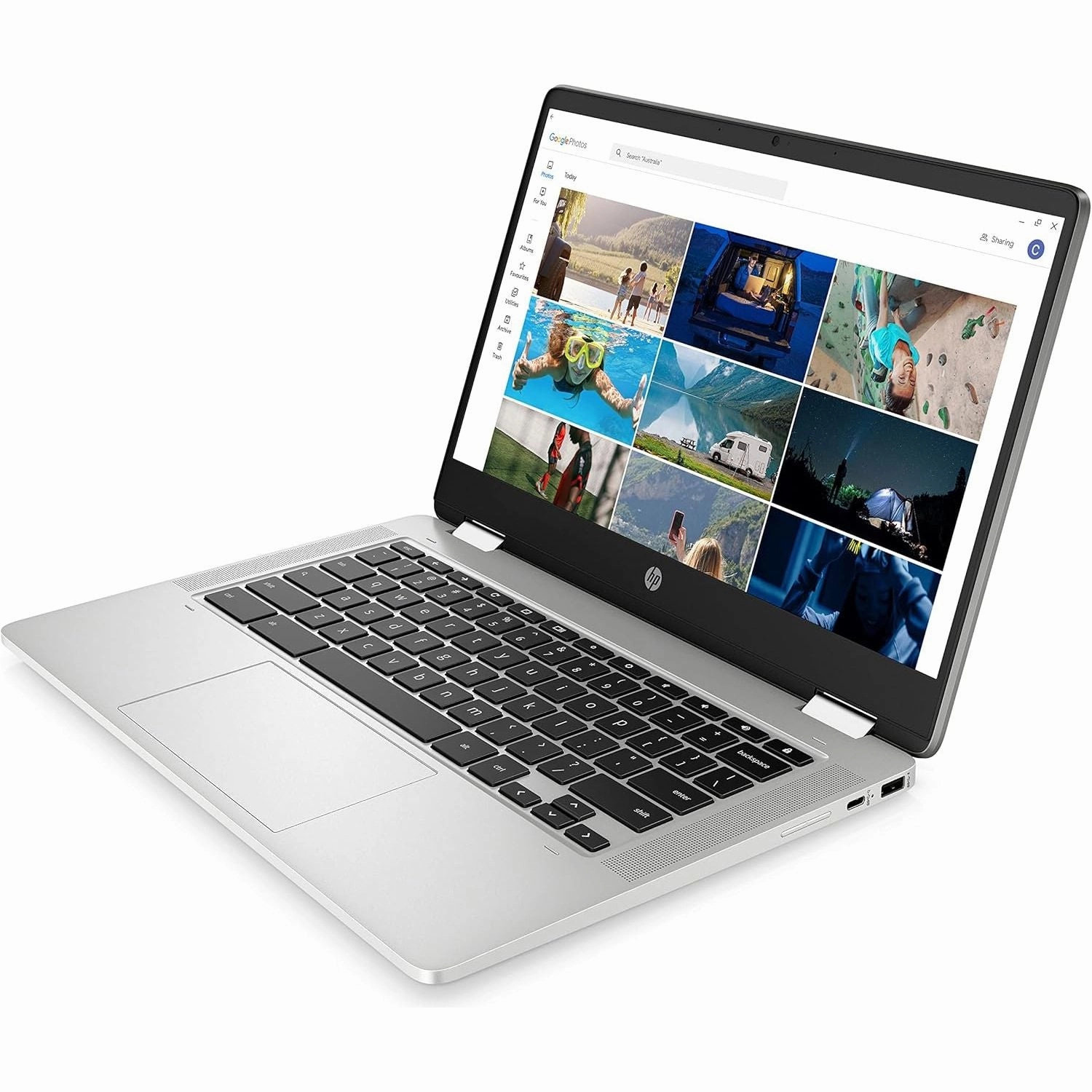 HP Chromebook 14" Laptop PC 14a-ca0005sa, Touch Screen, Intel Celeron, 4GB RAM, 64GB SSD -  Mineral silver