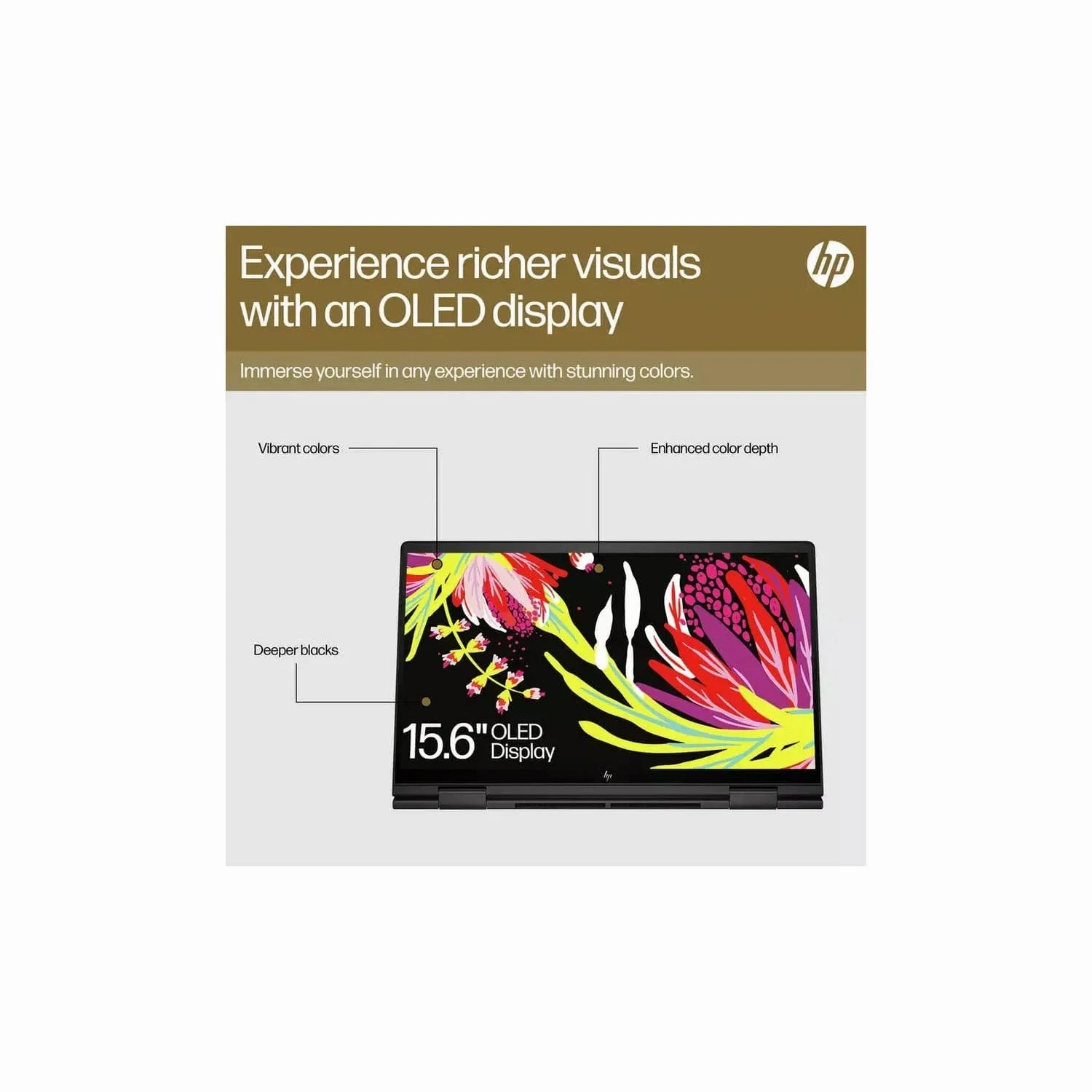 HP ENVY x360 15-fh0001na Convertible Laptop, AMD Ryzen 5 Processor, 8GB RAM, 512GB SSD, 15.6" Full HD Touchscreen, Black