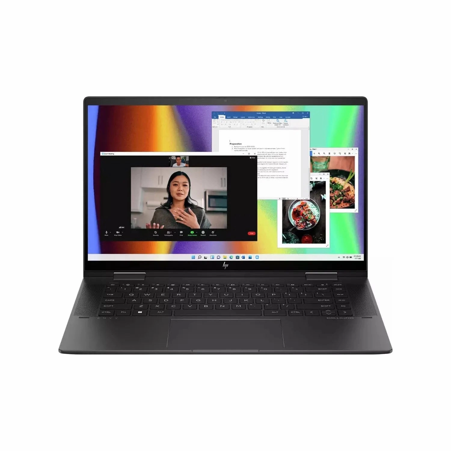 HP ENVY x360 15-fh0001na Convertible Laptop, AMD Ryzen 5 Processor, 8GB RAM, 512GB SSD, 15.6" Full HD Touchscreen, Black