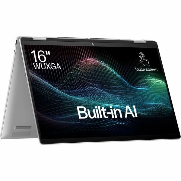 HP Envy x360 16-ac0501sa 16" 2-in-1 Laptop | 1920 x 1200 Touchscreen Display | Intel Ultra 7-155U | 16GB LPDDR5-6400MHz RAM | 512GB PCIe Gen4 NVMe SSD | Windows 11 Home | Silver