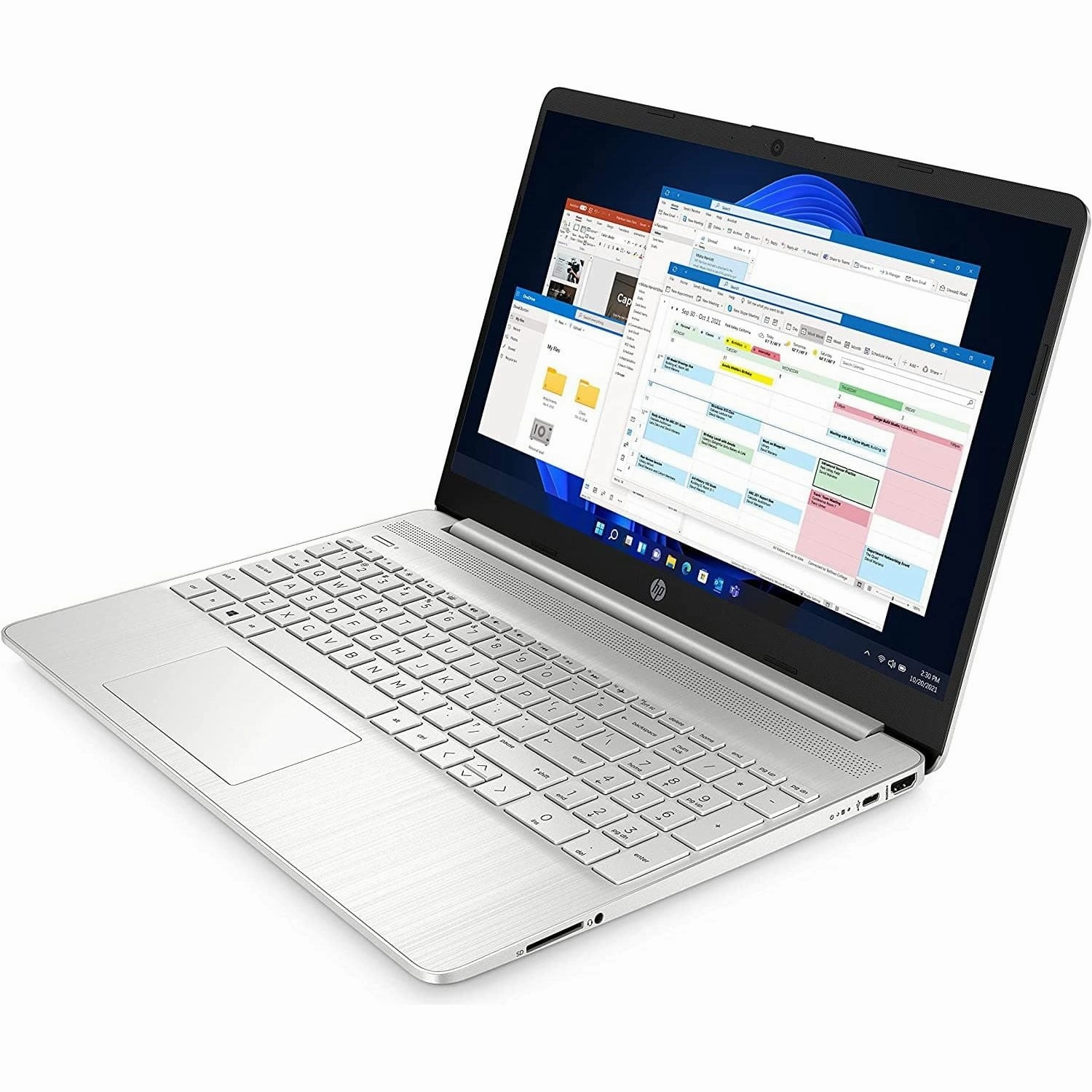 HP Laptop PC 15s-fq2015sa | Intel Core i3-1115G4 Processor | 8GB RAM | 256GB SSD | 15.6 inch Full HD 16:9 display | Microsoft Windows 11 Home OS | Natural Silver