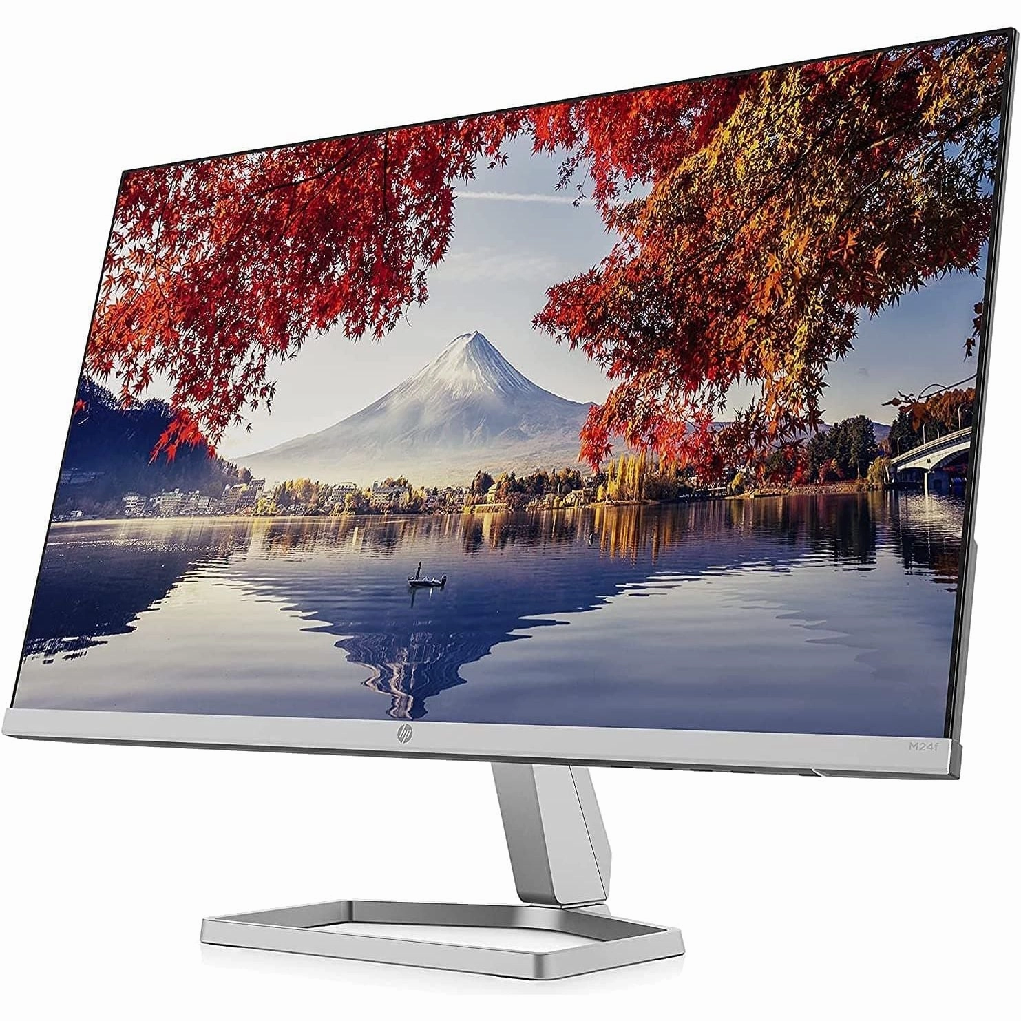 HP M24f Ultraslim Monitor, Full HD (1920 x 1080) 23.8 Inch (1 HDMI, 1 VGA) - Silver / Black