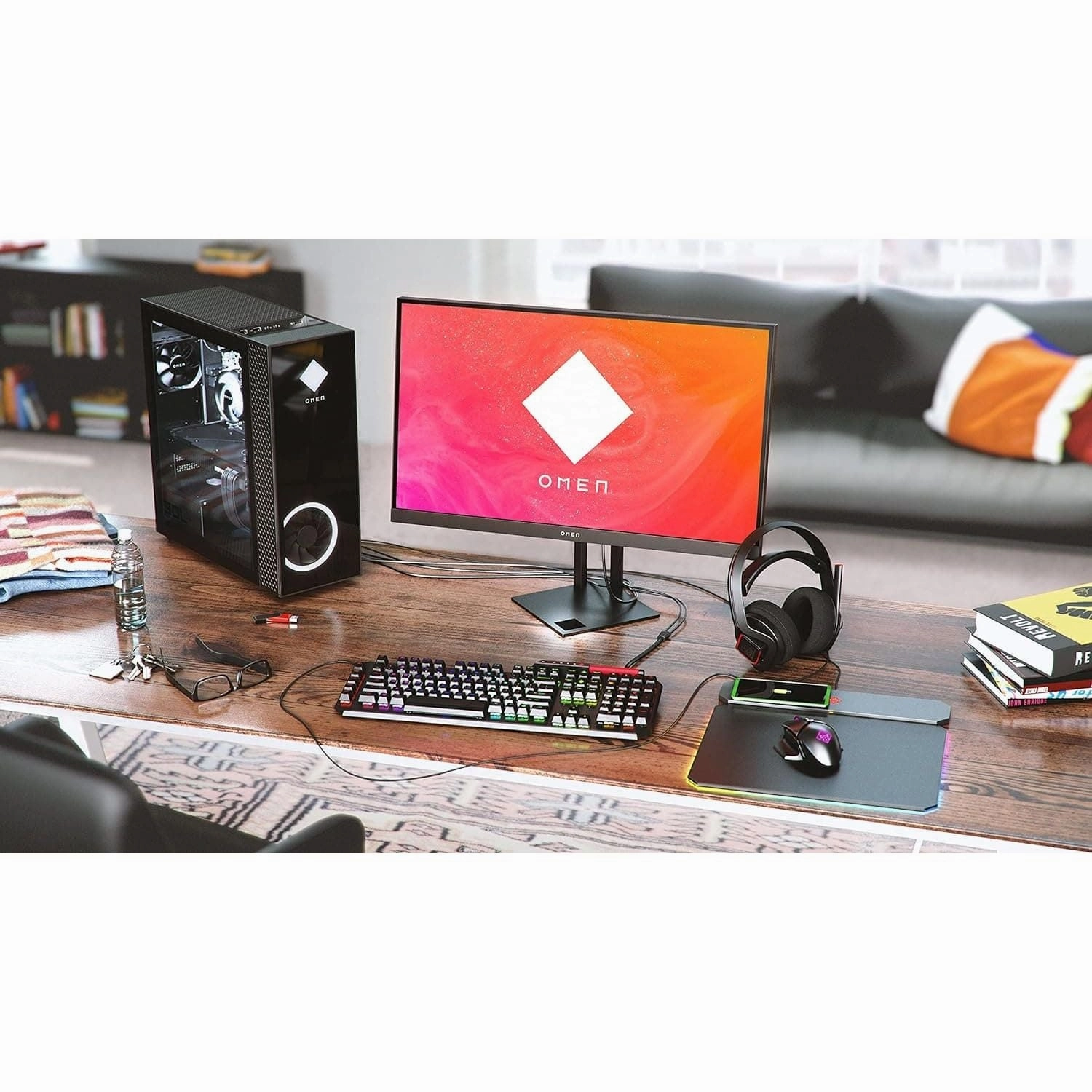 HP OMEN GT13-1049na Intel? Core? i9 i9-11900K 32 GB DDR4-SDRAM 3 TB HDD SSD NVIDIA GeForce RTX 3080 Ti Windows 11 Home Tower PC Black
