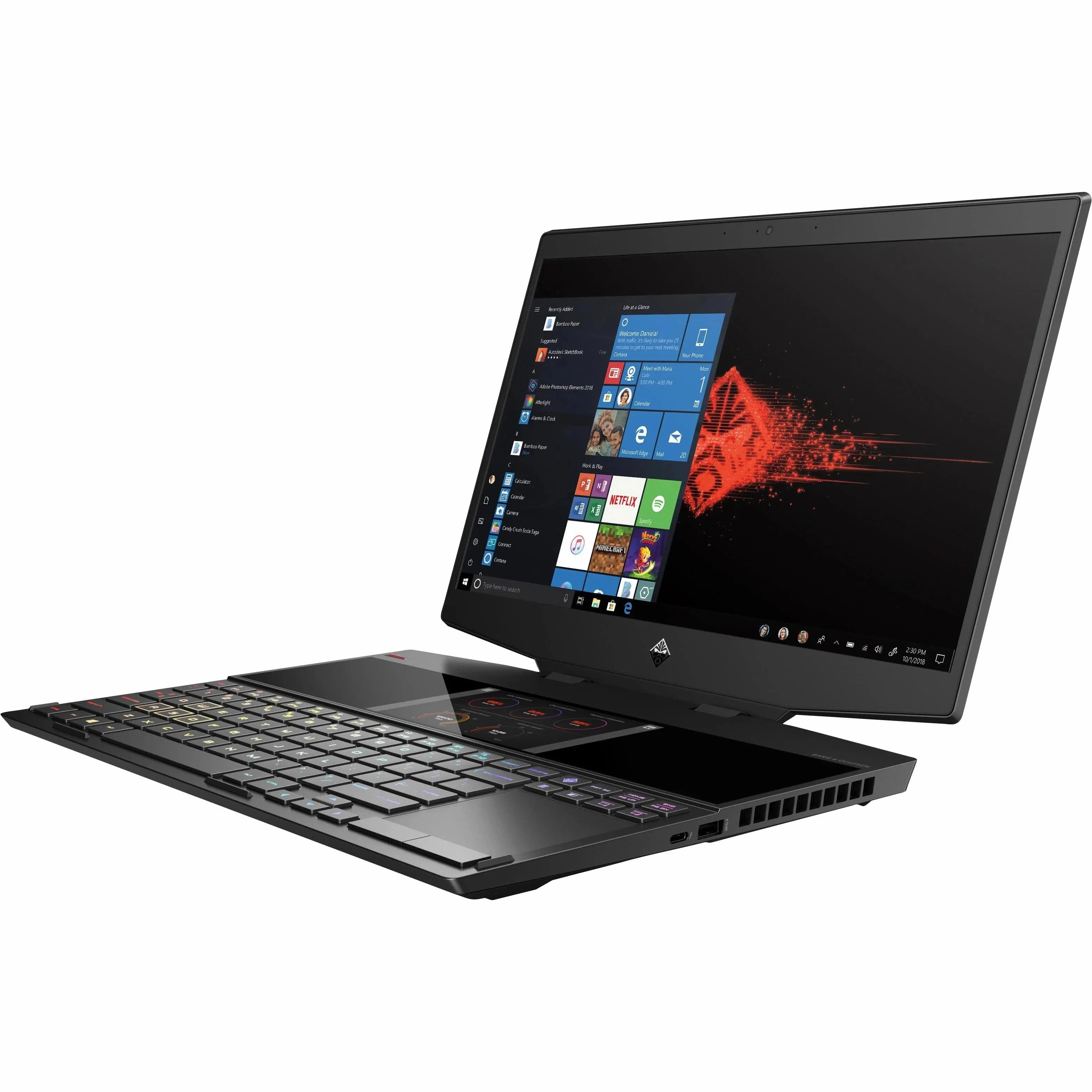 HP OMEN X 15-dg0001na Dual-Screen 15.6" FHD 240Hz Gaming Laptop: Intel Core i7-9750H, 16GB RAM, 512GB SSD, NVIDIA GeForce RTX 2070 (8GB), Windows 10 Home, Black