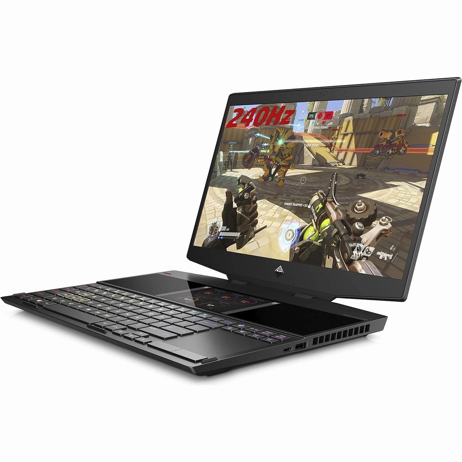 HP OMEN X 15-dg0001na Dual-Screen 15.6" FHD 240Hz Gaming Laptop: Intel Core i7-9750H, 16GB RAM, 512GB SSD, NVIDIA GeForce RTX 2070 (8GB), Windows 10 Home, Black