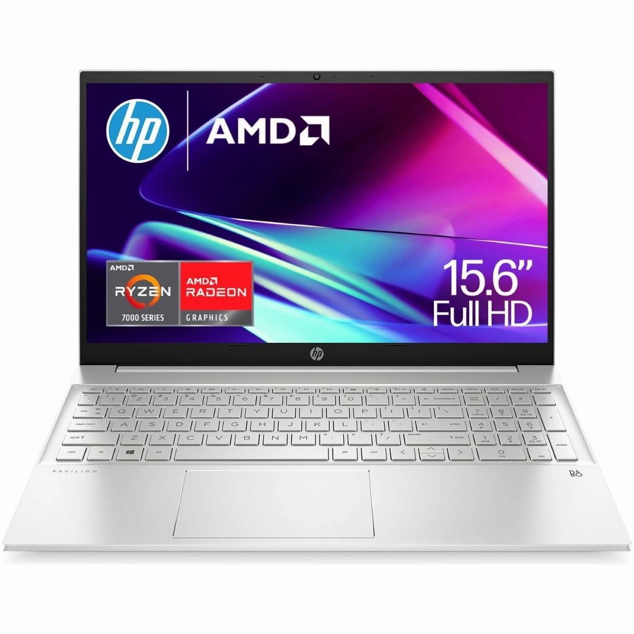 HP Pavilion 15.6" Laptop, AMD Ryzen 7 7730H, 16GB RAM, 512GB SSD, Radeon Graphics, FHD Display, Win 11, B&O Audio, Natural Silver (15-eh3000sa) computer monitors, 4k monitor for work, gaming monitors sale