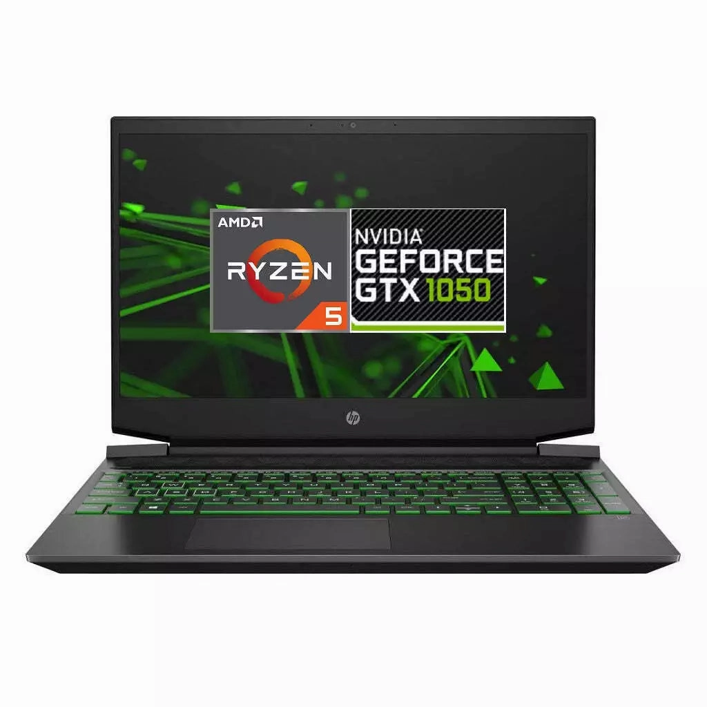 HP Pavilion 15-ec2018na Gaming Laptop - 15.6" Display, AMD Ryzen 5, 8GB RAM, 256GB SSD, Black computer monitors, 4k monitor for work, gaming monitors sale