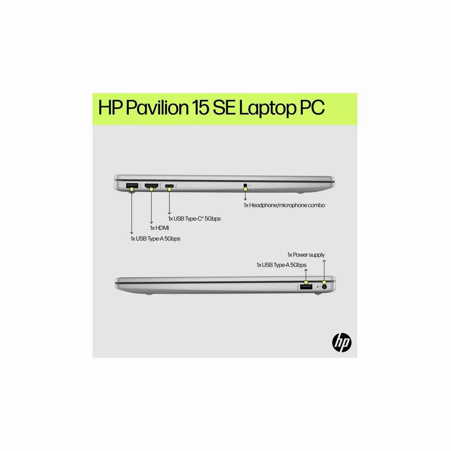 HP Pavilion 15 SE 15-fd0050na, 15.6" FHD, Intel Core i5, 8GB RAM, 512GB SSD, Silver
