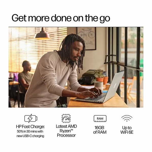 HP Pavilion 16-ag0508sa 16" Laptop - AMD Ryzen 5, 512 GB SSD, Sky Blue [Comes with 3rd party Charger]