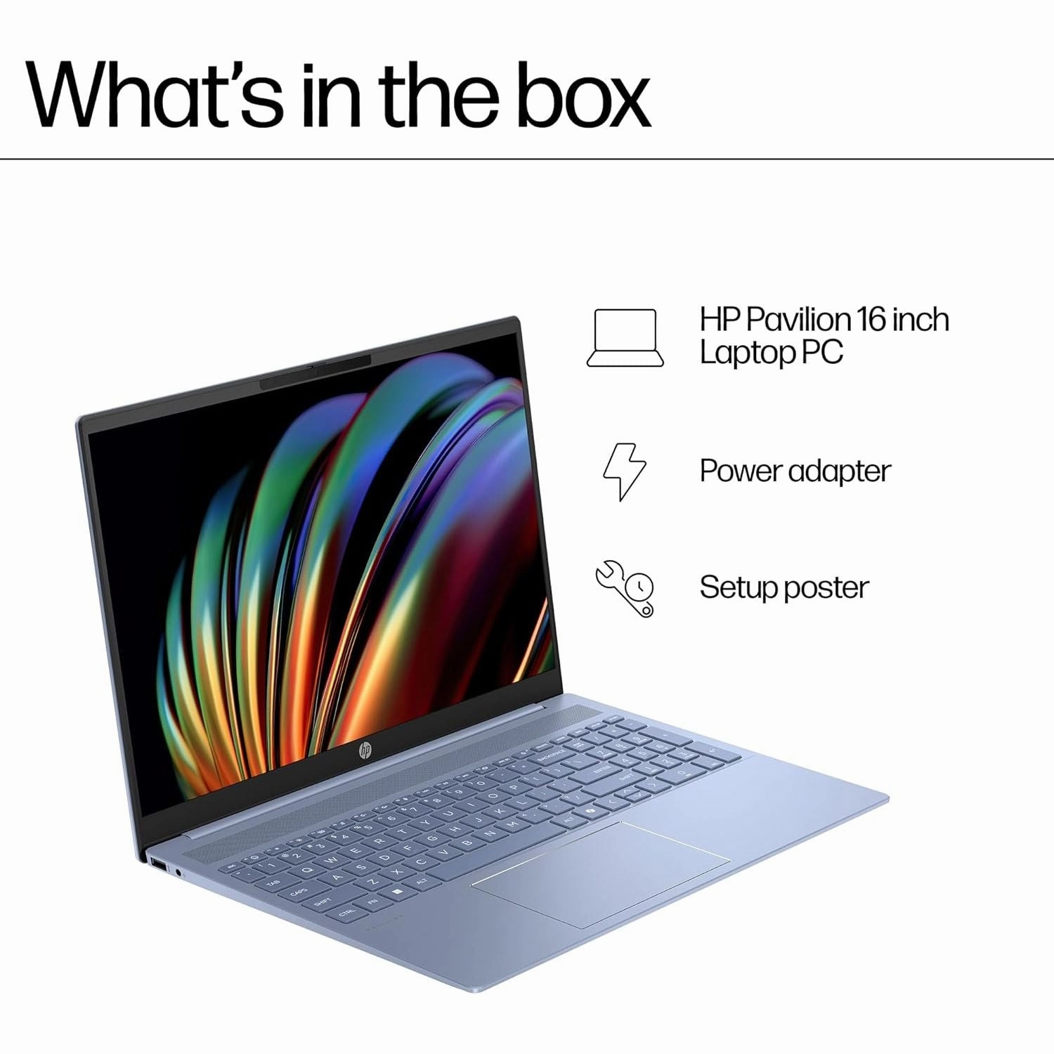 HP Pavilion 16 C Intel Core Ultra 5-125U, 16GB RAM, 512GB SSD, Intel Arc Graphics, Win 11, Sky Blue