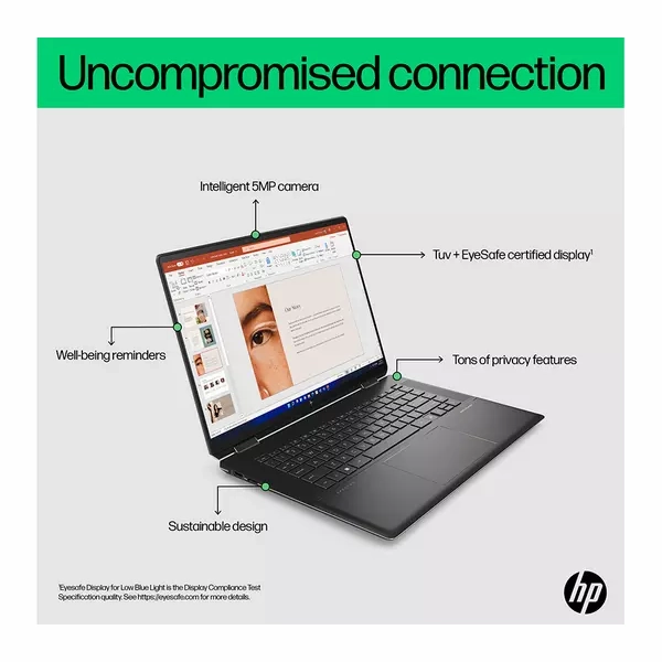 HP Spectre x360 16-f2500na 16" Laptop (Intel Core i7-1360P 13th Gen, 16GB RAM, 1TB SSD, A370M Graphics, Ultra HD 4K OLED, Windows 11 Home, Black