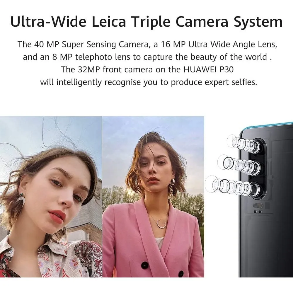 Huawei P30 128 GB 6.1 Inch - Leica Triple Camera, 6GB RAM