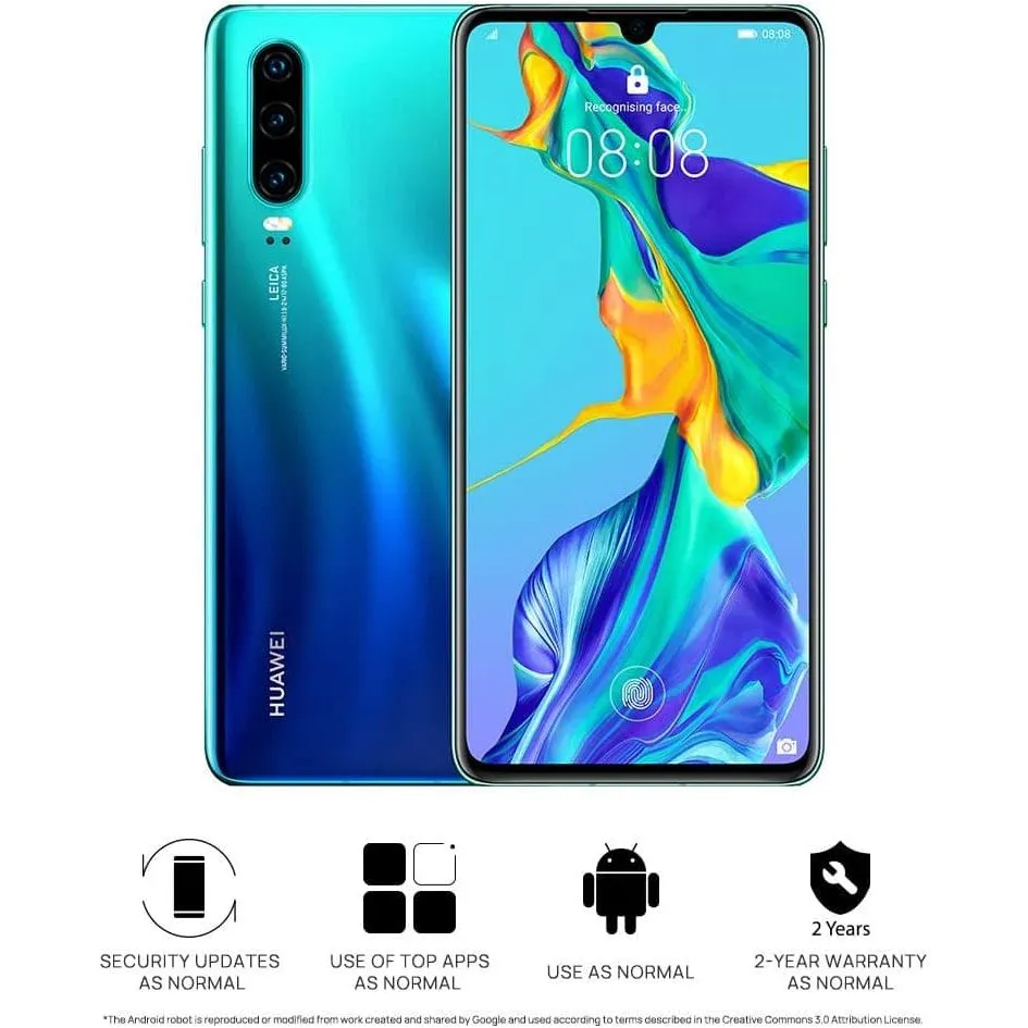 Huawei P30 128 GB 6.1 Inch - Leica Triple Camera, 6GB RAM