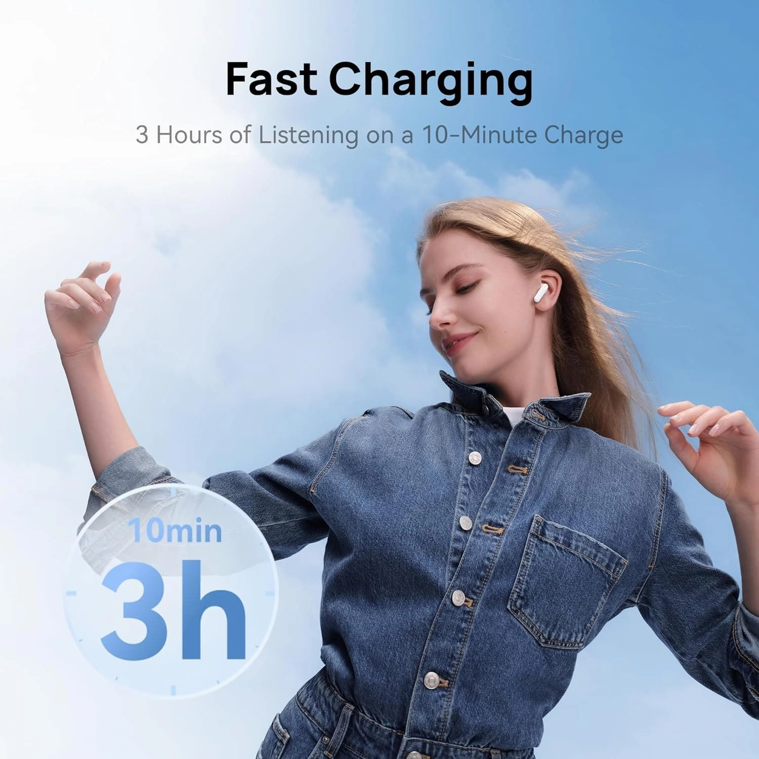 HUAWEI FreeBuds SE 2 Wireless Earbuds - 40Hour Battery Life Earphones - Bluetooth In-Ear Headphones with IP54 Dust and Splash Resistant - Compact Design & 3 Hours of Music with 10 Mins Charge - White