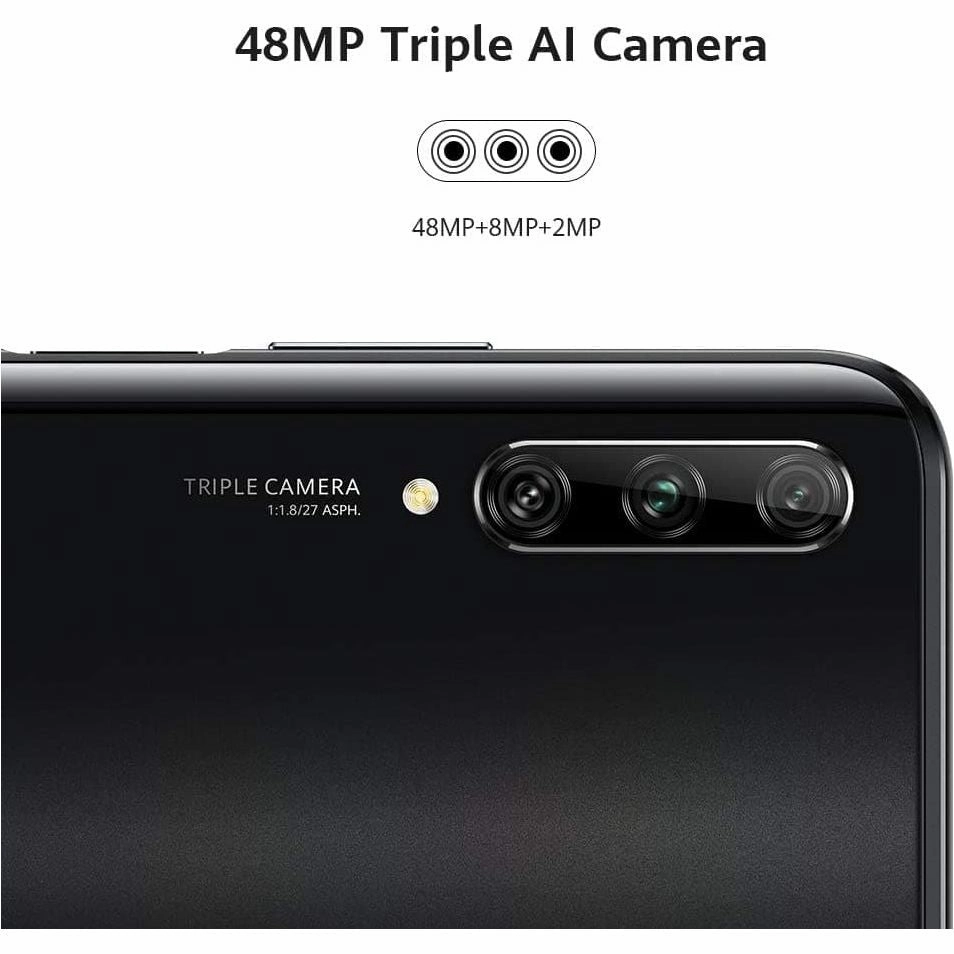 HUAWEI P Smart Pro - 128GB, 48MP Triple AI Cameras, Pop-up Selfie Camera, Kirin 710F, 4000mAh Battery, 6 GB RAM, Dual SIM, Midnight Black - Unlocked