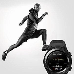 HUAWEI Watch 2 Sport Smartwatch, Fitness and Activities Tracker with Built-in GPS, Heart Rate, Music, Smart Notificatons, IP68-Life Waterproof - Black