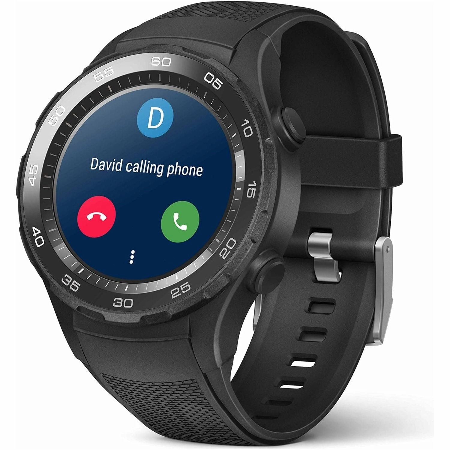 HUAWEI Watch 2 Sport Smartwatch, Fitness and Activities Tracker with Built-in GPS, Heart Rate, Music, Smart Notificatons, IP68-Life Waterproof - Black