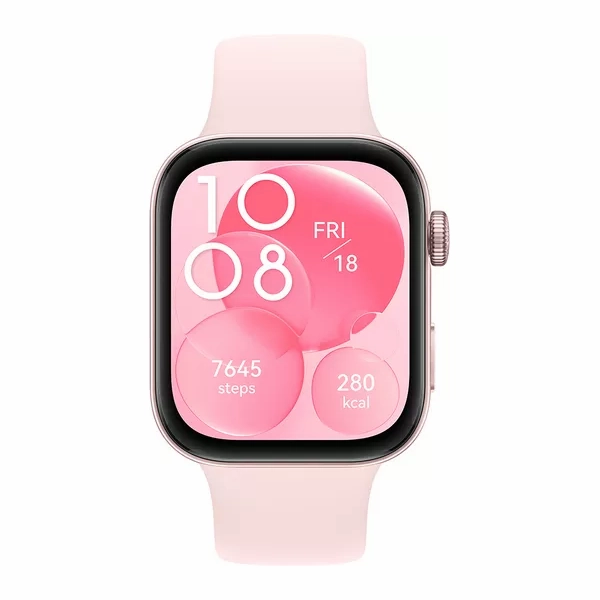 HUAWEI WATCH FIT 3, 1.82" AMOLED Display, Ultra-Slim Design, Bluetooth Calling, 10 Days Battery Life, Compatible with iOS & Android, Comprehensive Health & Fitness Management, GPS, Pink