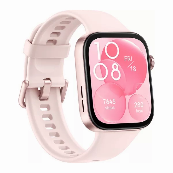HUAWEI WATCH FIT 3, 1.82" AMOLED Display, Ultra-Slim Design, Bluetooth Calling, 10 Days Battery Life, Compatible with iOS & Android, Comprehensive Health & Fitness Management, GPS, Pink