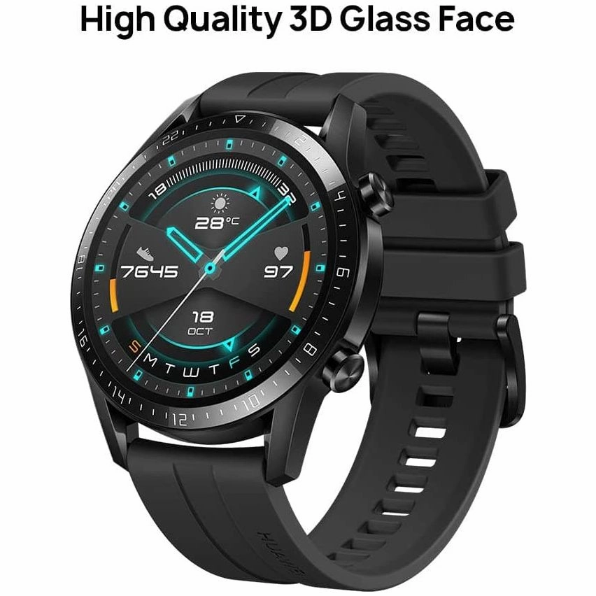 HUAWEI Watch GT 2 (46 mm) Smart Watch, 1.39 Inch AMOLED Display with 3D Glass Screen, 2 Weeks Battery Life, GPS, 15 Sport Modes, 3D Glass Screen, Bluetooth Calling Smartwatch, Matte Black