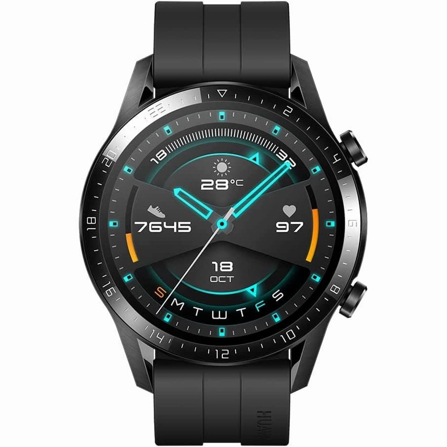 HUAWEI Watch GT 2 (46 mm) Smart Watch, 1.39 Inch AMOLED Display with 3D Glass Screen, 2 Weeks Battery Life, GPS, 15 Sport Modes, 3D Glass Screen, Bluetooth Calling Smartwatch, Matte Black