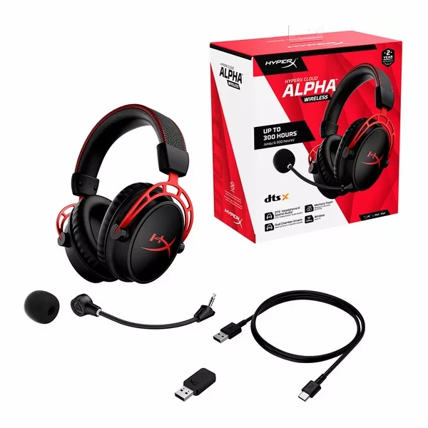 HYPERX Cloud Alpha Wireless Gaming Headset - Black & Red
