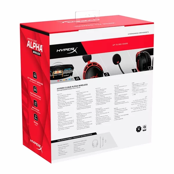 HYPERX Cloud Alpha Wireless Gaming Headset - Black & Red