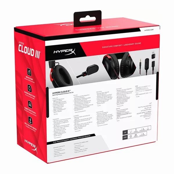 HYPERX Cloud III Wired Gaming Headset Black & Red