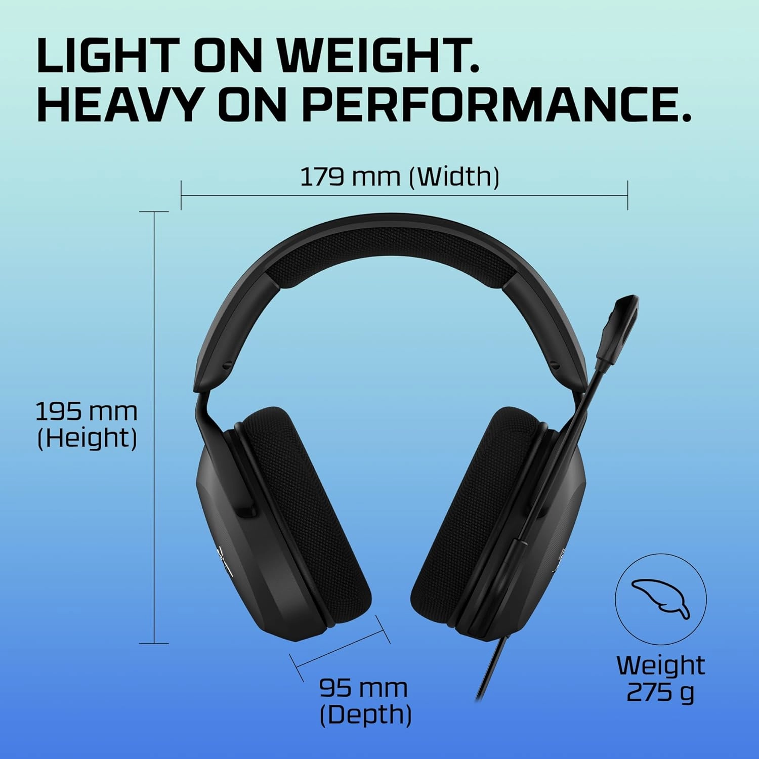HYPERX Cloud Stinger 2 Core Lightweight Gaming Headset - 40mm Drivers, DTS Headphone Spatial Audio, Rotating Mute Microphone, for PC