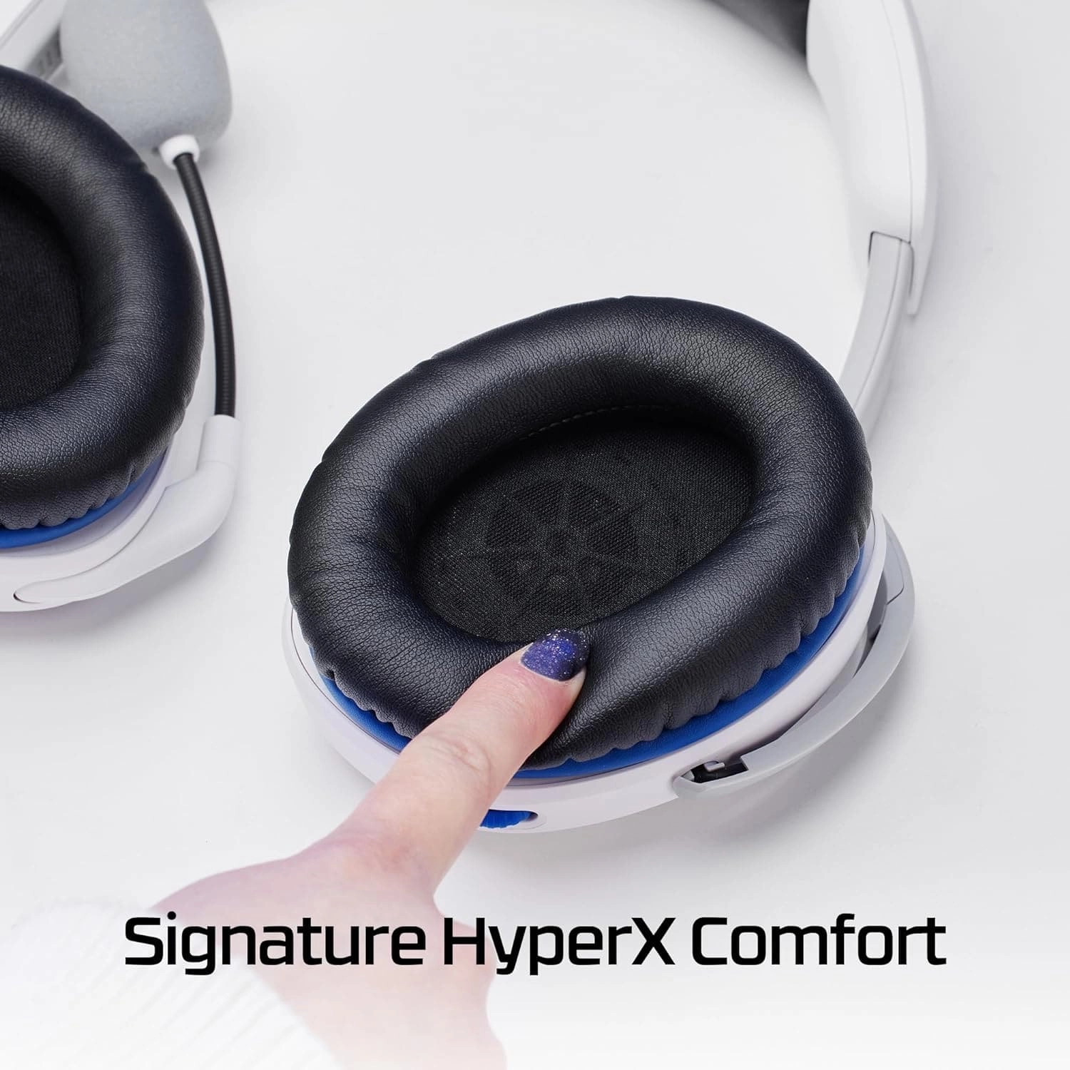 HyperX Cloud Stinger 2  Gaming Headset for PlayStation, Signature Comfort, Adjustable Headband, Wired, White