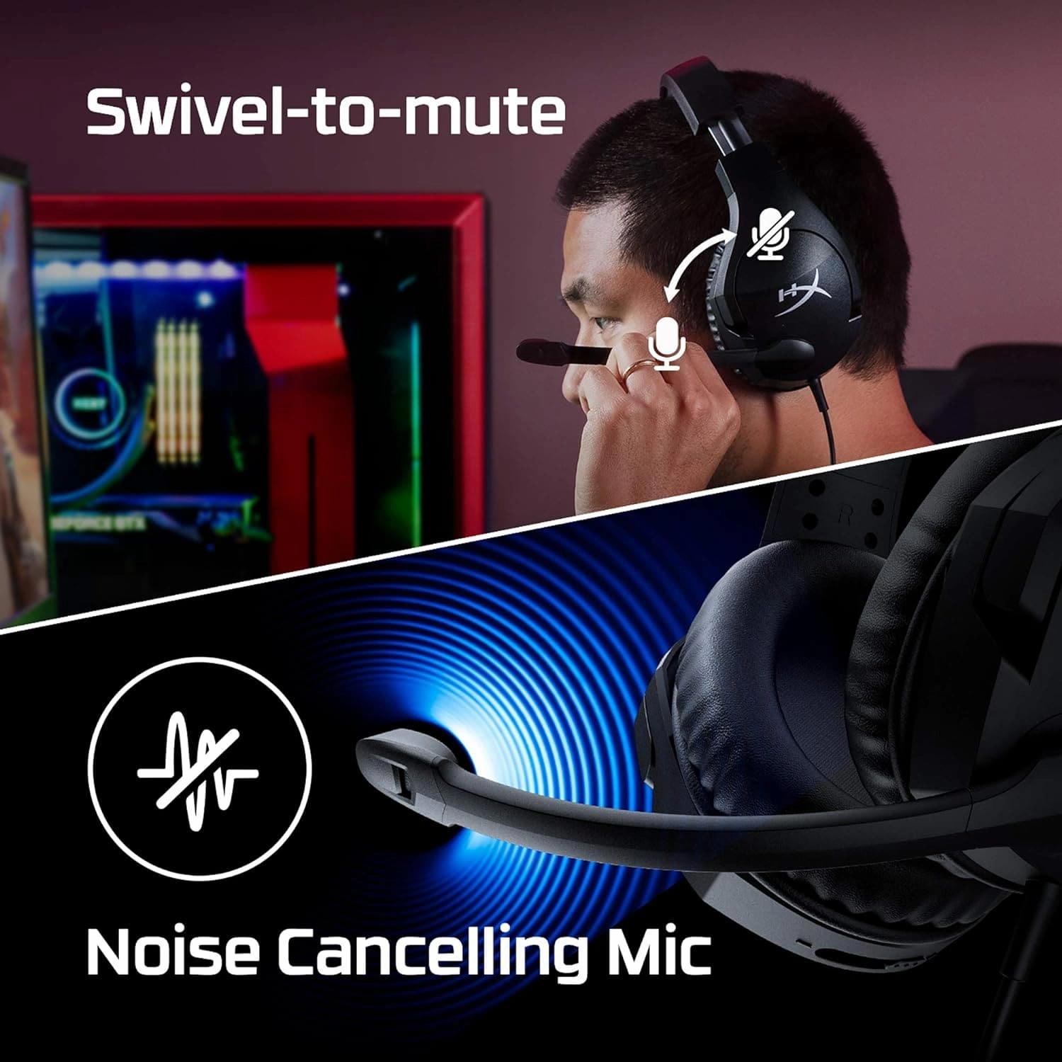 HyperX Cloud Stinger S 7.1 PC Gaming Headset - Black
