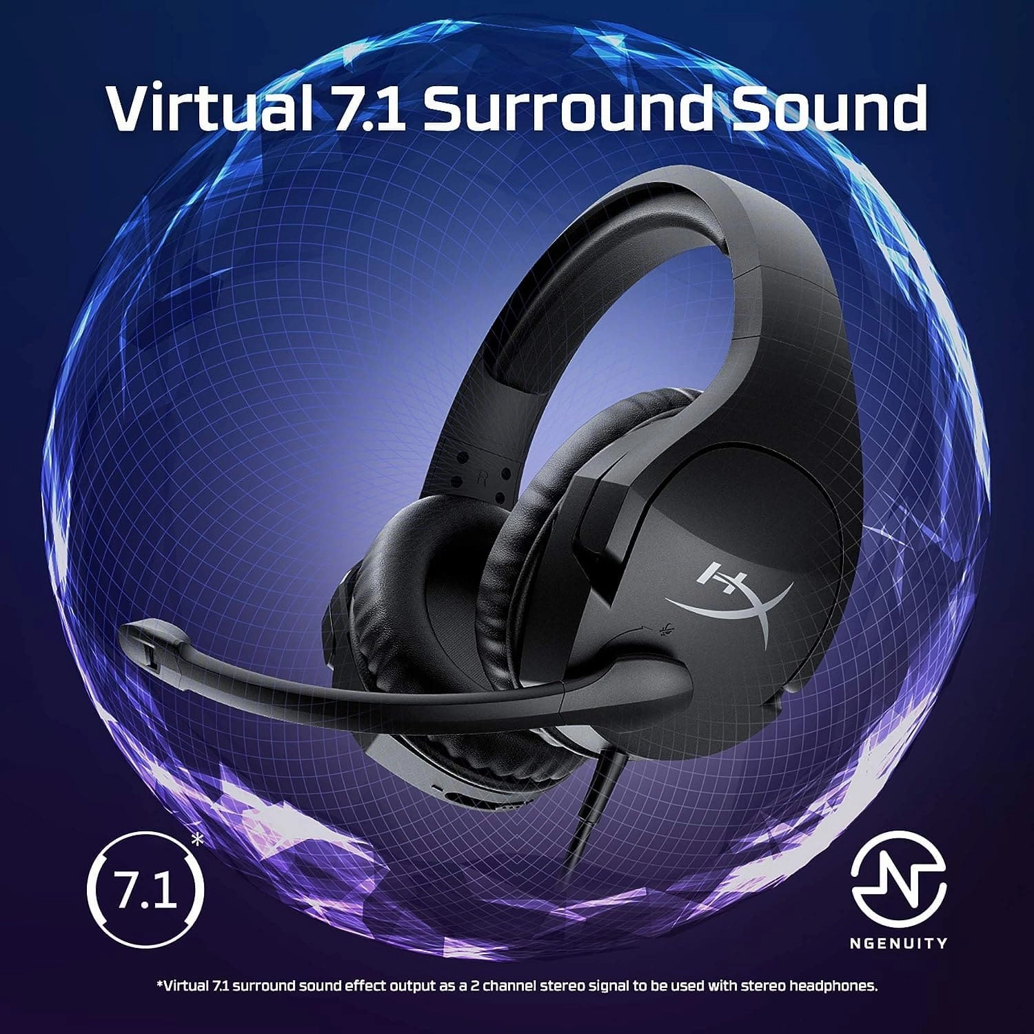 HyperX Cloud Stinger S 7.1 PC Gaming Headset - Black