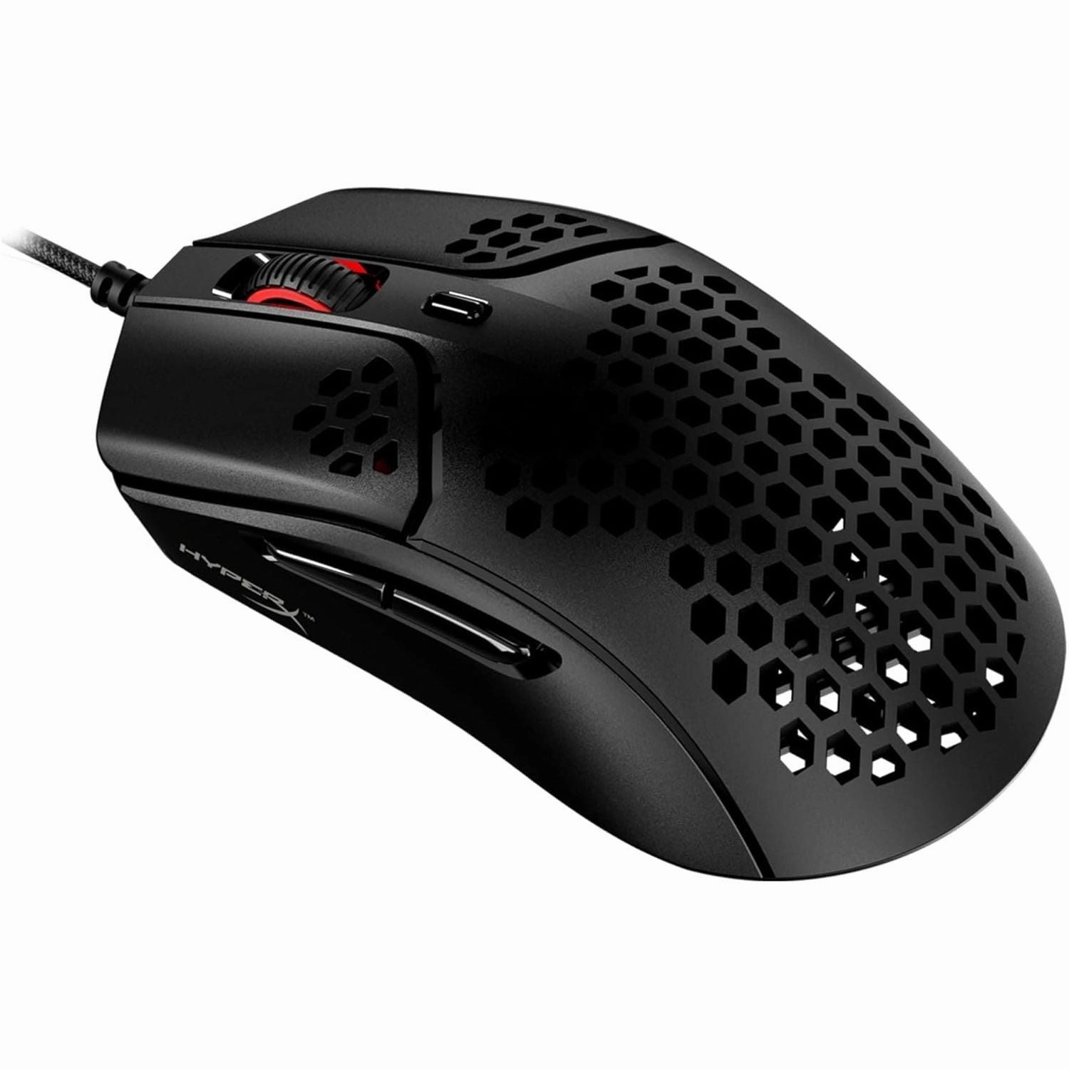 HyperX Pulsefire Haste C Gaming Mouse C Ultra-Lightweight, 59g, Honeycomb Shell, Hex Design, HyperFlex Cable, Up to 16000 DPI, 6 Programmable Buttons, Black