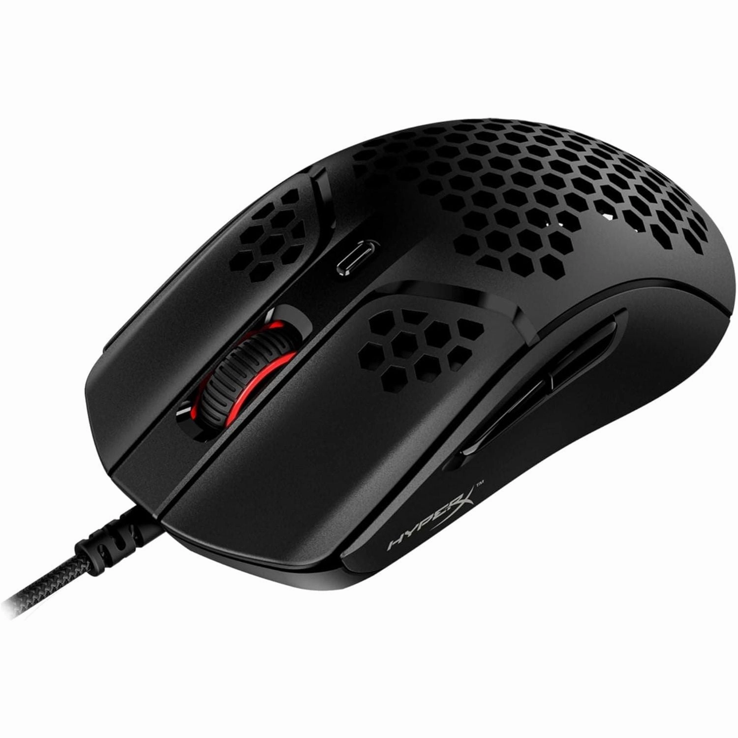 HyperX Pulsefire Haste C Gaming Mouse C Ultra-Lightweight, 59g, Honeycomb Shell, Hex Design, HyperFlex Cable, Up to 16000 DPI, 6 Programmable Buttons, Black