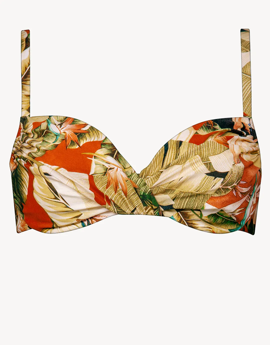 Hypnotic Underwired Bikini Top - Sepia Leaves