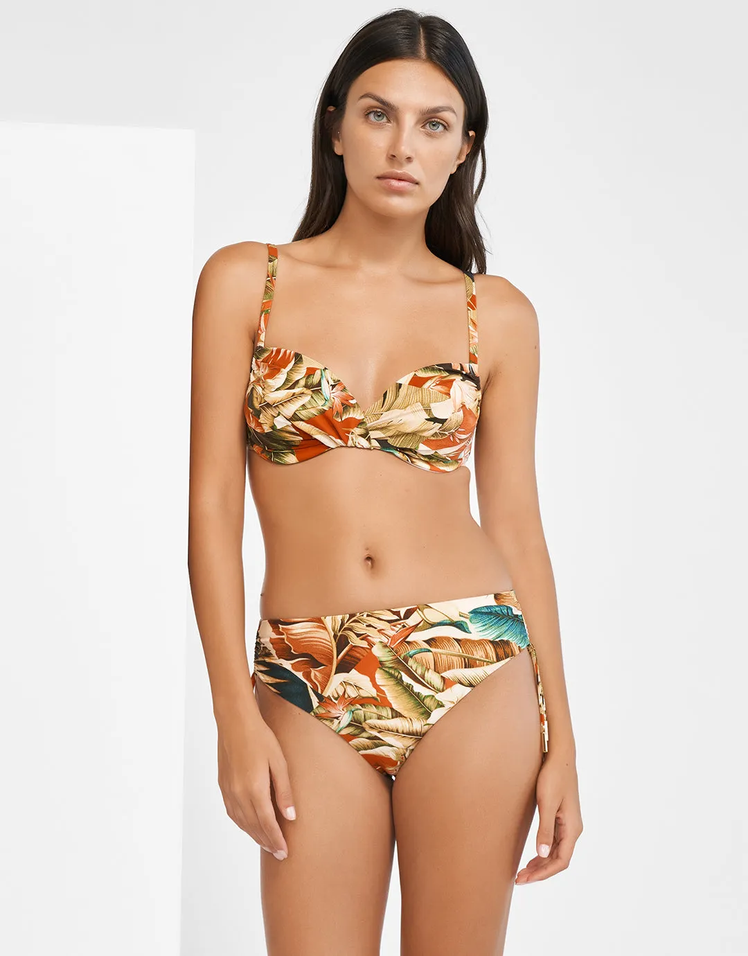 Hypnotic Underwired Bikini Top - Sepia Leaves