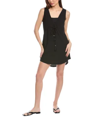 IBIZA Deep V-Neck Drawstring Waist Top