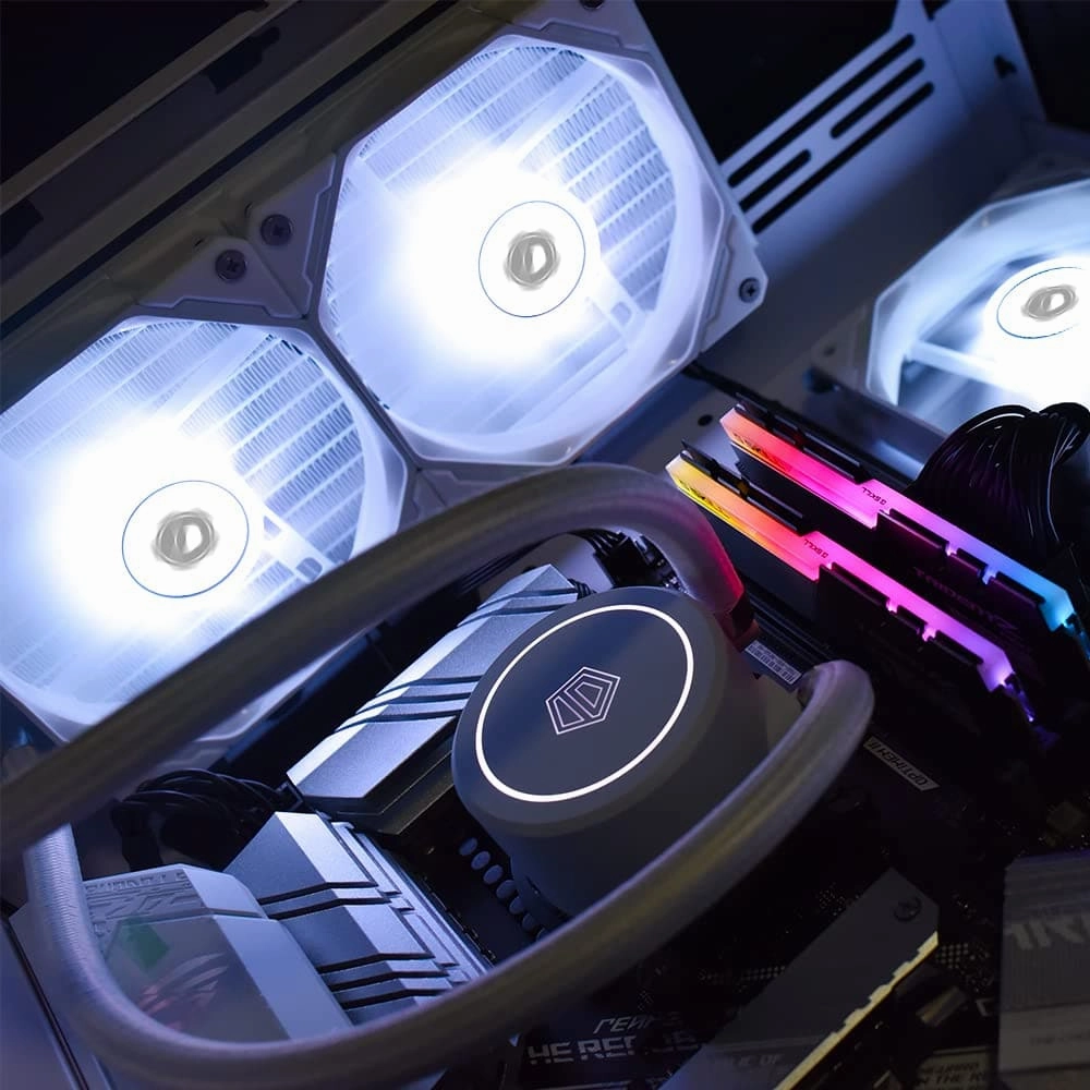 ID-COOLING FROSTFLOW X240 Snow 240mm AIO Liquid CPU Cooler - White