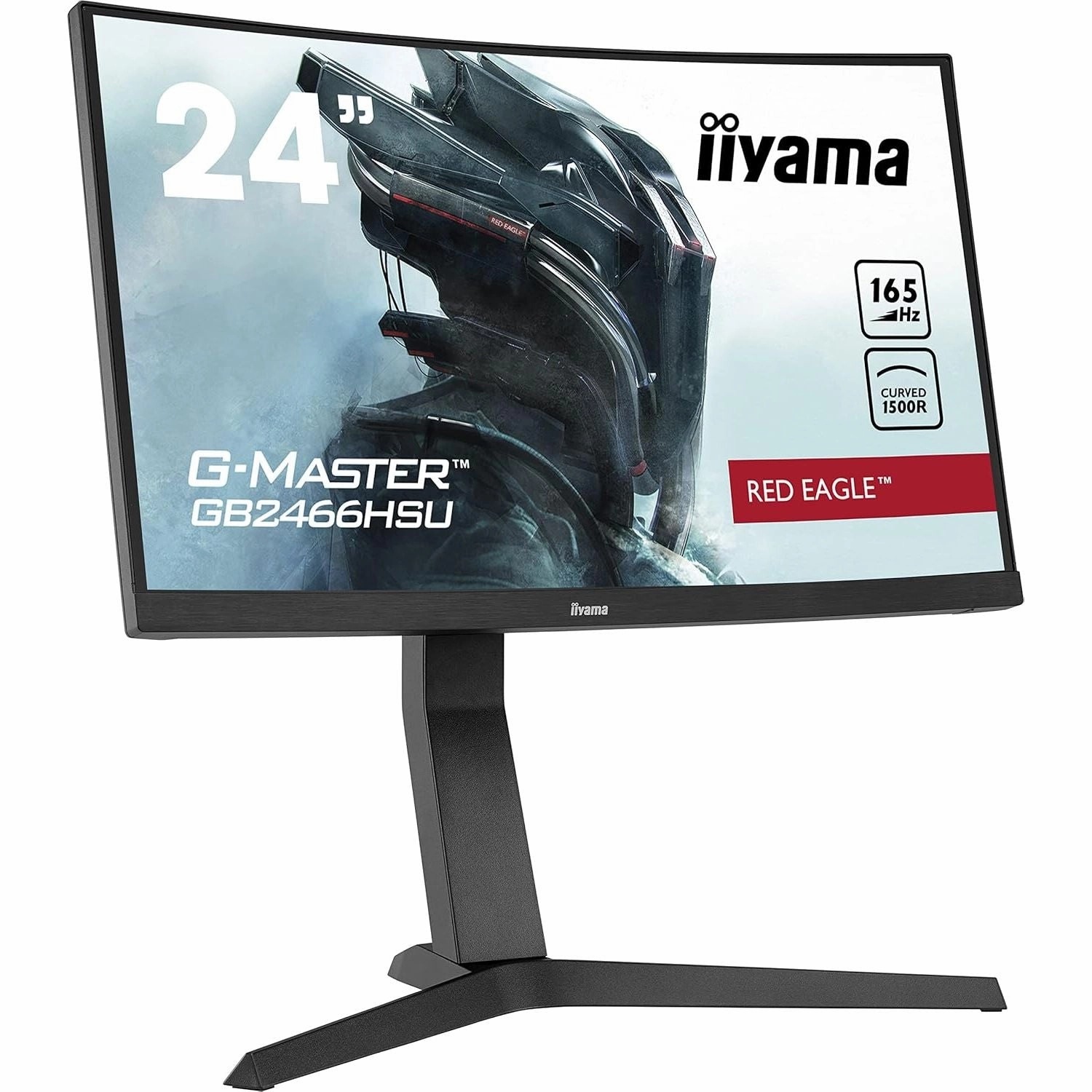 iiyama G-Master Curved 23.6 Inch Full HD,HDMI/DisplayPort, Built-in Speakers, Adjustable Stand-GB2466HSU-B1