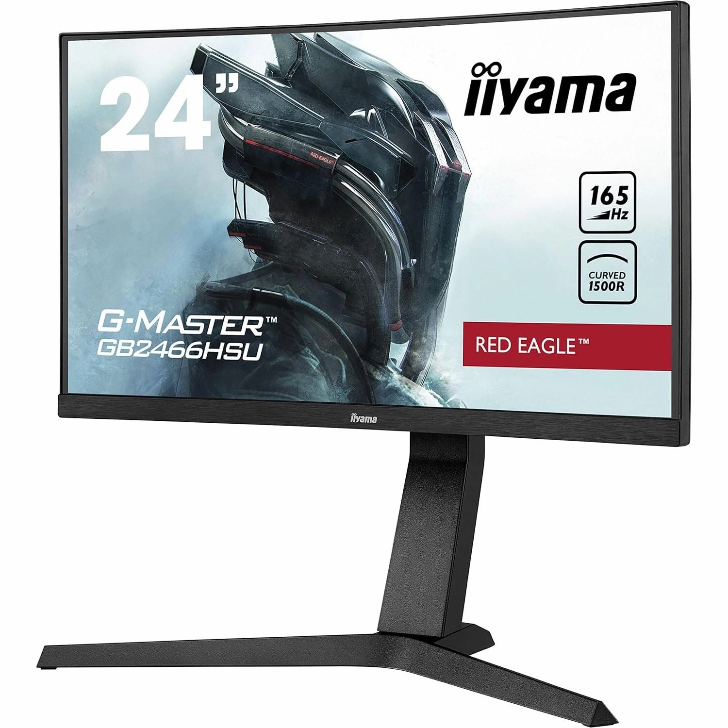iiyama G-Master Curved 23.6 Inch Full HD,HDMI/DisplayPort, Built-in Speakers, Adjustable Stand-GB2466HSU-B1