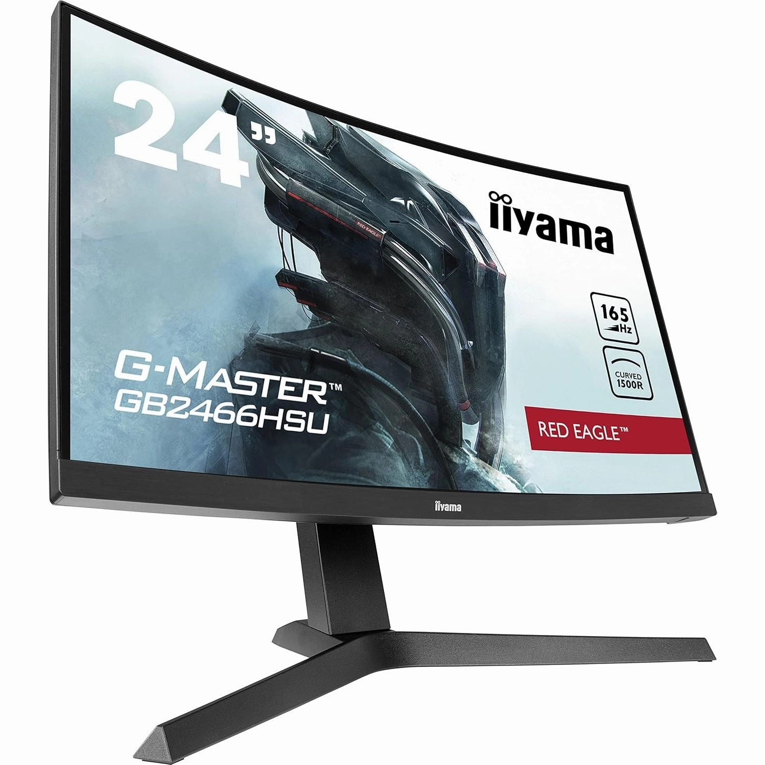 iiyama G-Master Curved 23.6 Inch Full HD,HDMI/DisplayPort, Built-in Speakers, Adjustable Stand-GB2466HSU-B1