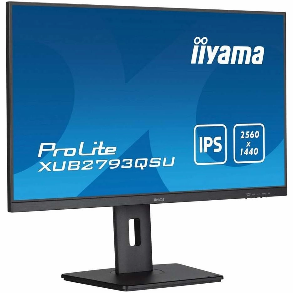 iiyama XUB2793QSU-B7 27" IPS Monitor C QHD 1440p, 100Hz, 1ms, AdaptiveSync, HDMI/DP, USB Hub, Height Adjustable