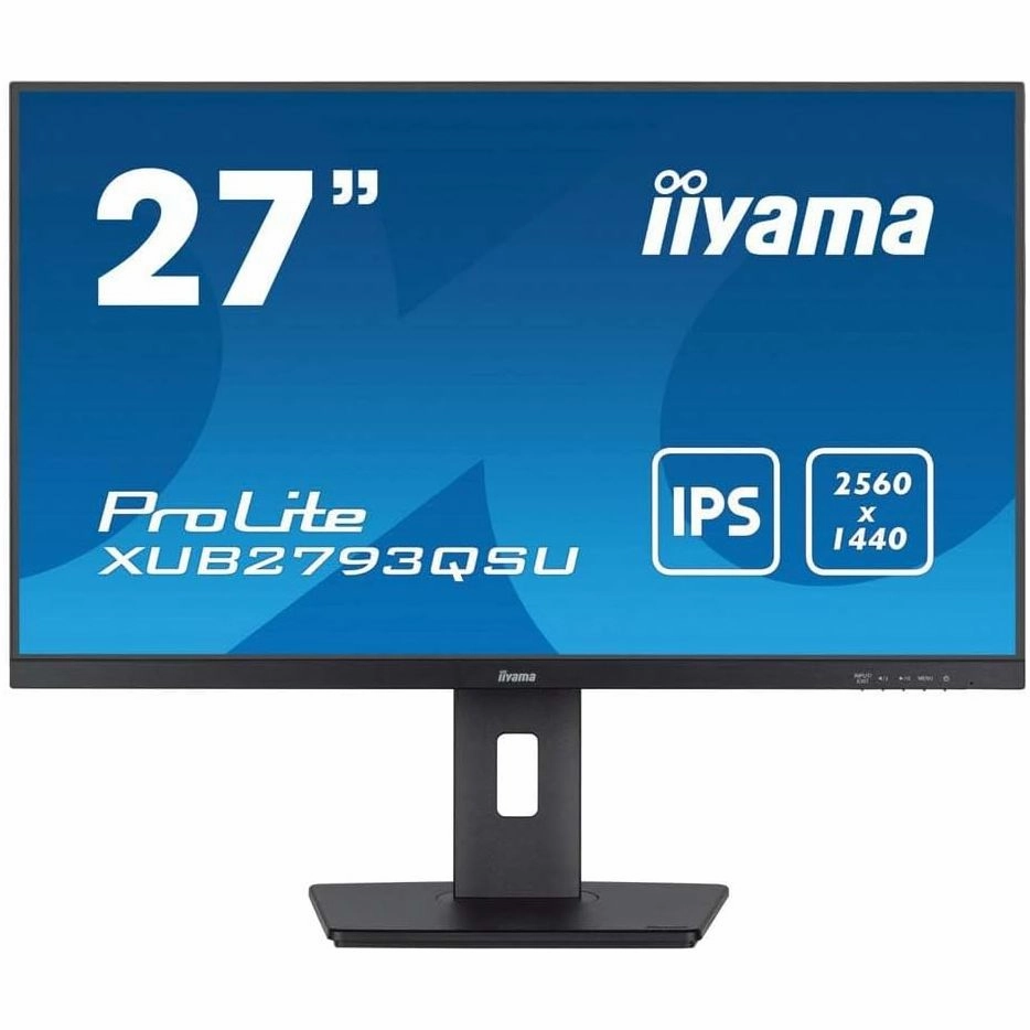 iiyama XUB2793QSU-B7 27" IPS Monitor C QHD 1440p, 100Hz, 1ms, AdaptiveSync, HDMI/DP, USB Hub, Height Adjustable