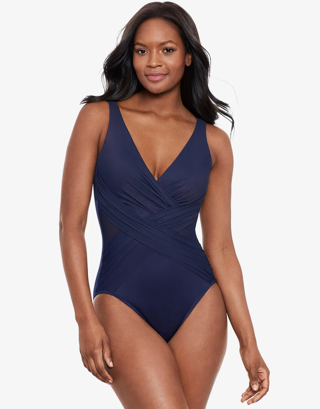Illusionist Crossover Swimsuit - Midnight